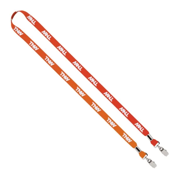 IMPORT Rush 1/2" Dye-Sublimated 2-Ended Lanyard with Dual Silver Crimps & Split-Rings view 7