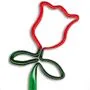 Flower Rose Multi-Color Inkbend Standard, Bent Pen
