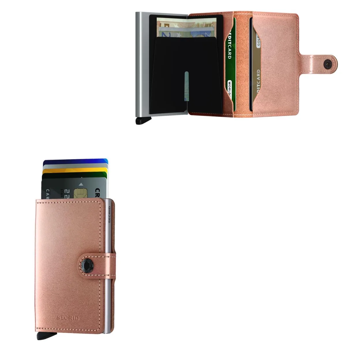 Secrid Miniwallet Metallic Finish - Rose Pink