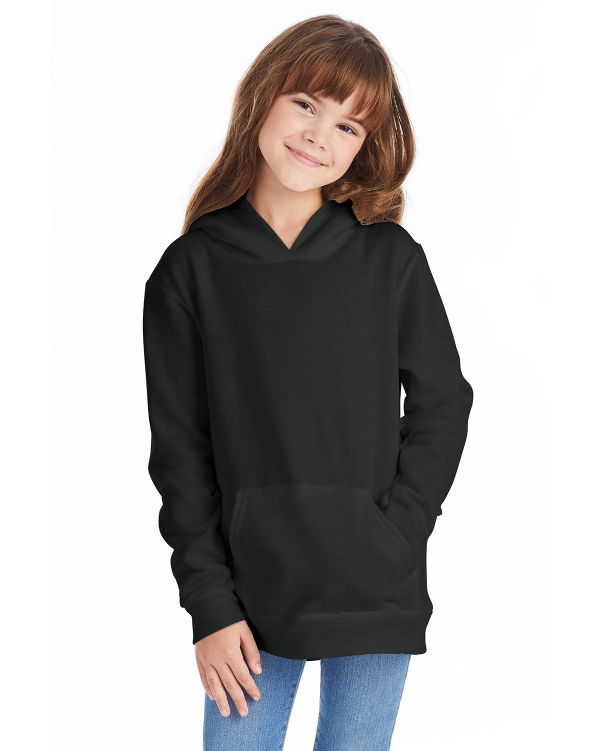 Hanes Printables Youth EcoSmart® Pullover Hooded Sweatshirt view 2