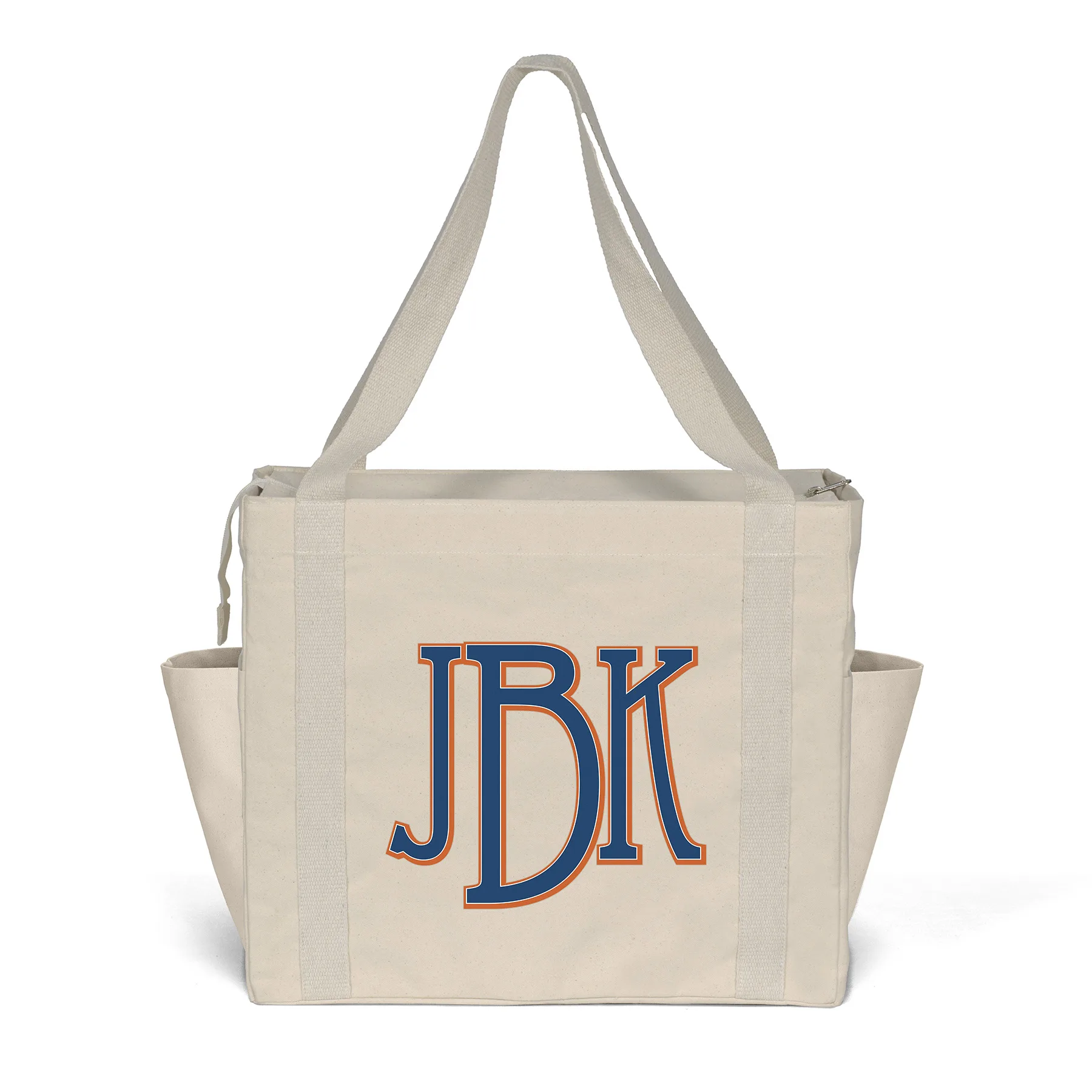 Jeremy™ Deluxe Canvas Zipper-Close Tote - ColorVista (18" x 8" x 15")