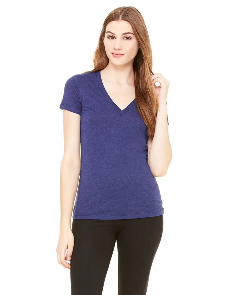 BELLA+CANVAS Ladies' Triblend Short-Sleeve Deep V-Neck T-Shirt view 7