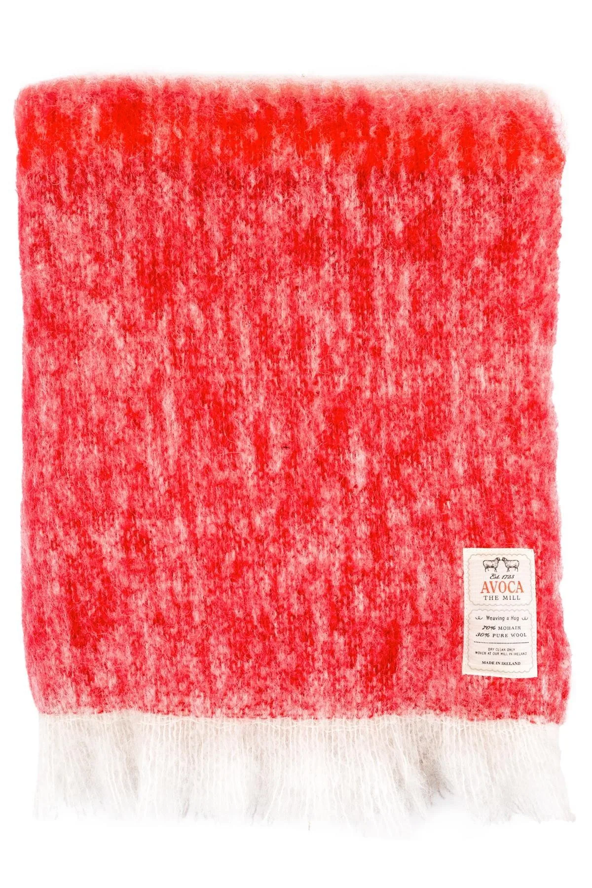 Avoca Ombre Red Mohair Throw