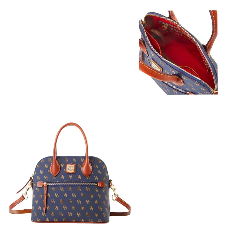 Dooney & Bourke Navy Gretta Domed Satchel