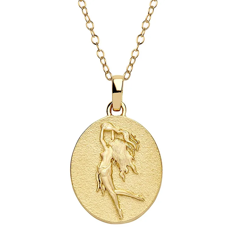 Jilco Inc Aquarius Necklace - Yellow Gold Plated