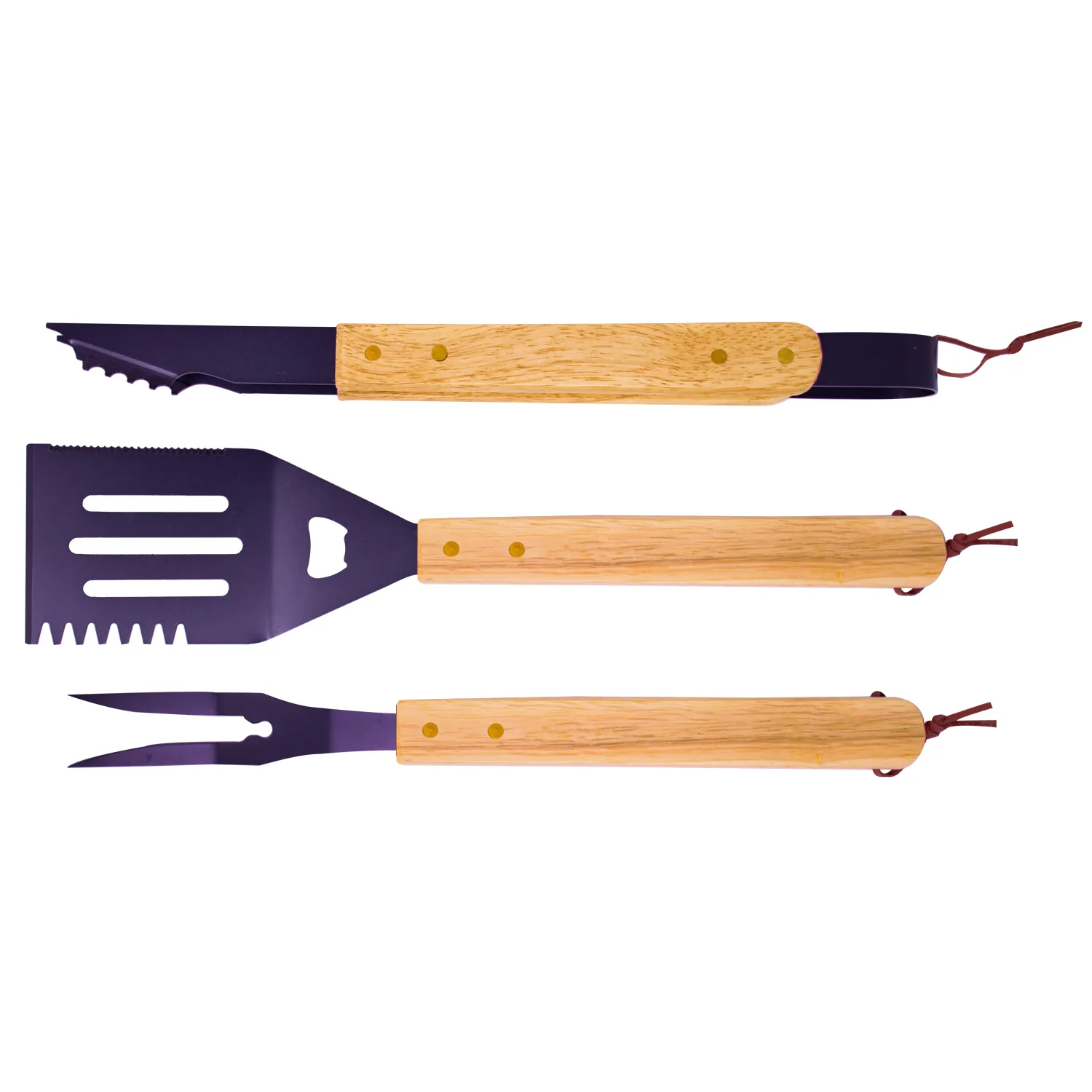 Premium Wood Handle BBQ Set view 2
