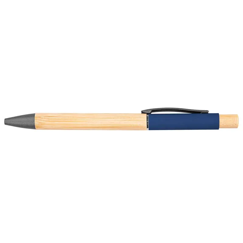 Bamboo Barrel Pen w/Gun Metal Clip view 2