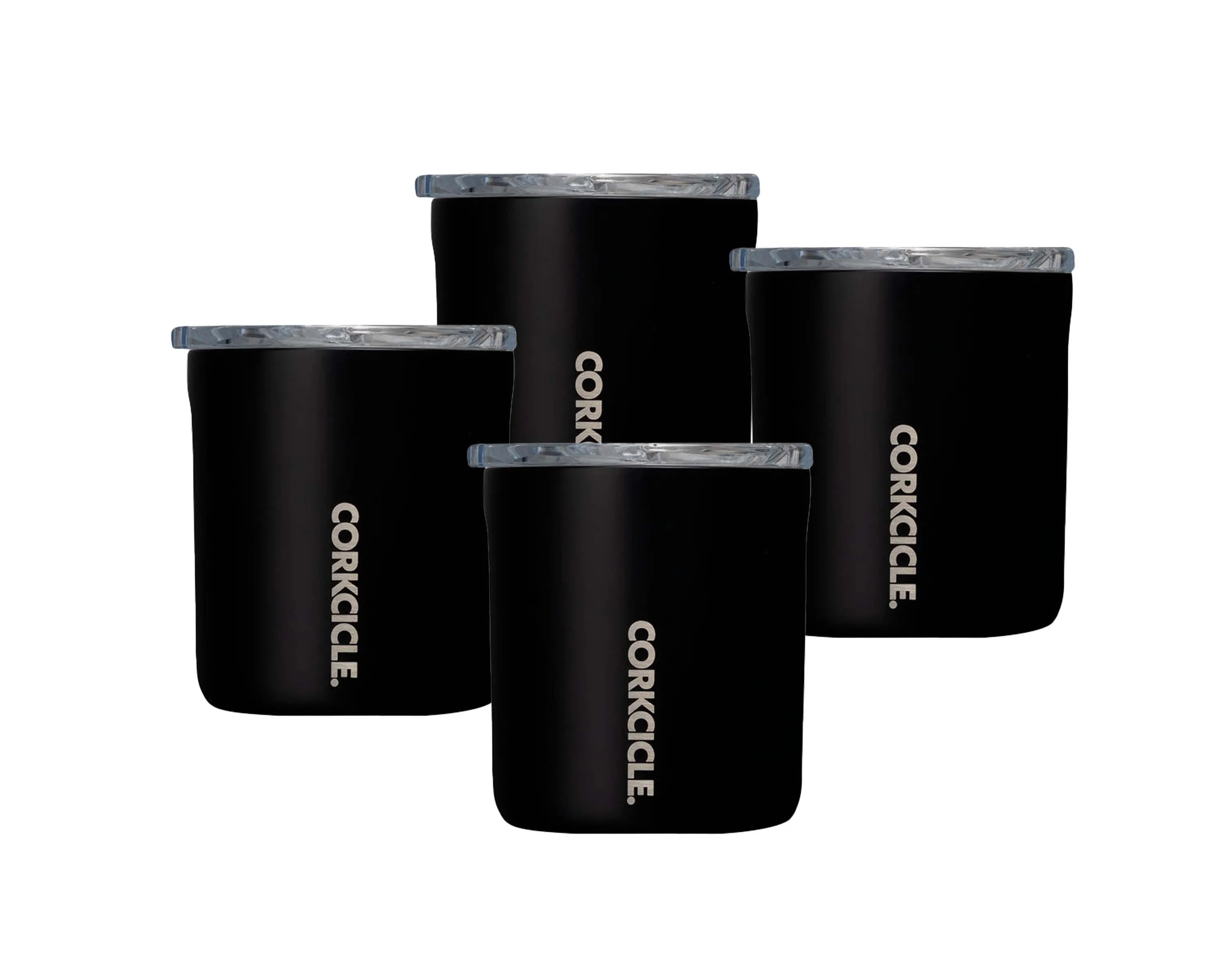 Corkcicle 12Oz Buzz Cup - Matte Black, 4 Pack