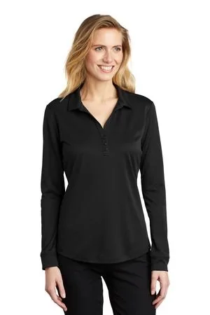 Port Authority ® Women's Silk Touch ™ Performance Long Sleeve Polo. view 6
