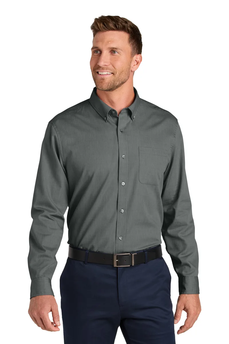Port Authority® Long Sleeve Nailhead Easy Care Shirt view 3