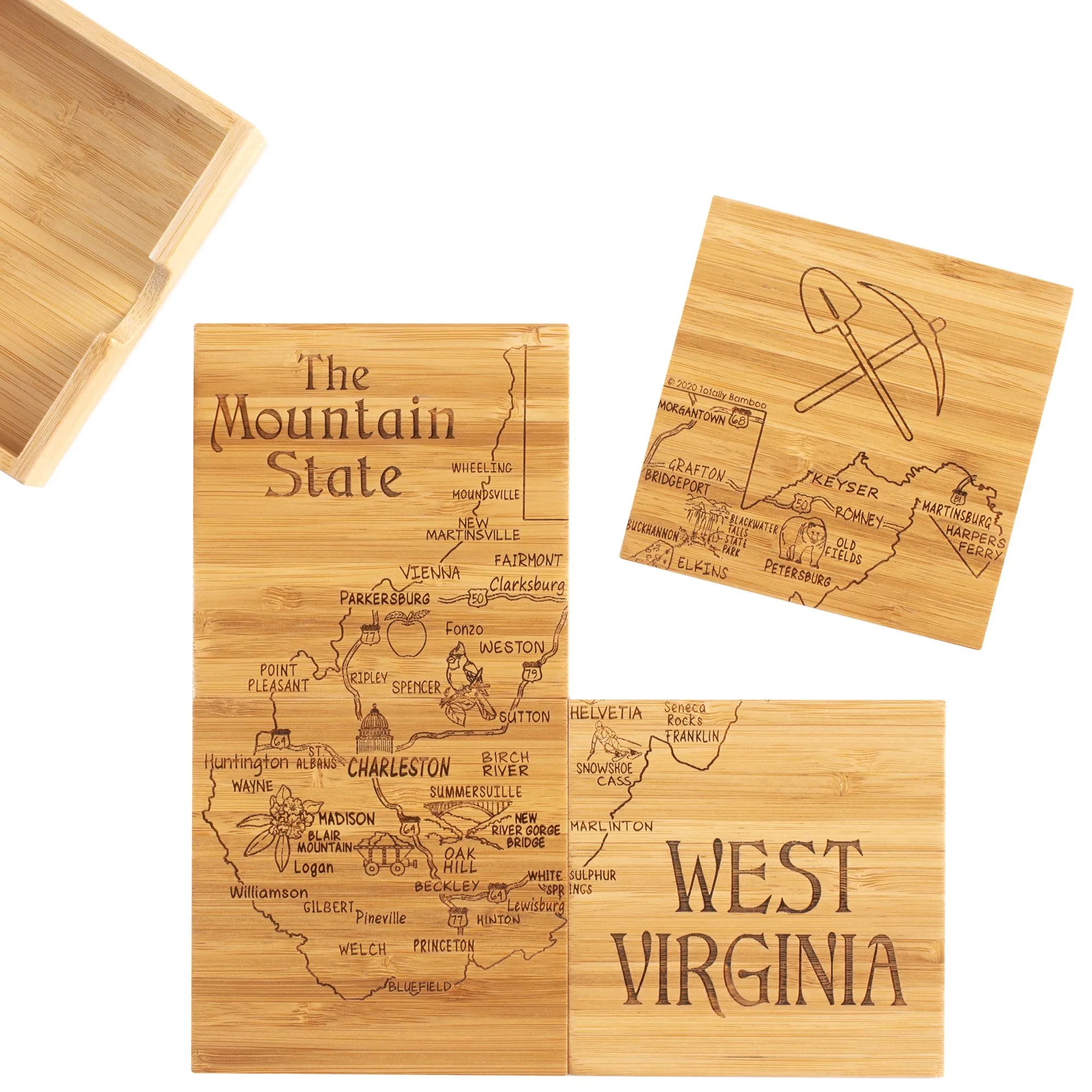 West Virginia Puzzle Coaster Set view 6