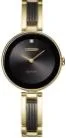 Citizen® Ladies' Axiom Eco-Drive® Gold-Tone Watch w/Black Dial