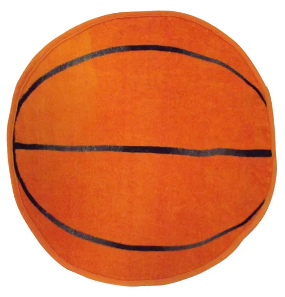 Fiber Reactive Basketball Shaped Sport Towel (Screen Print) view 2
