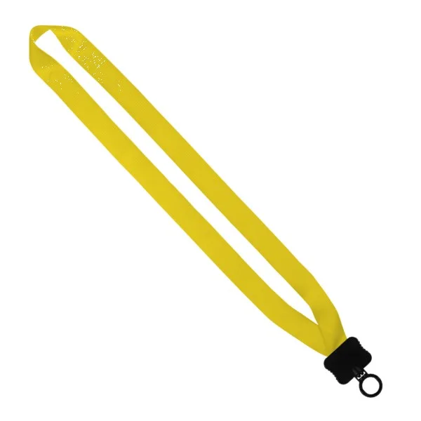3/4" Polyester Lanyard with Plastic Clamshell and O-Ring view 3