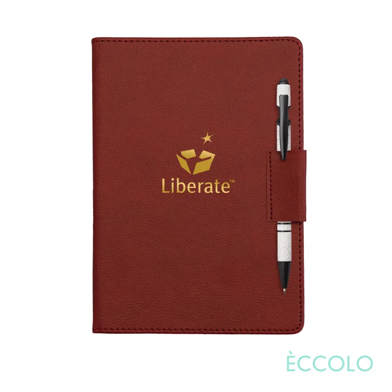 Journal & Austen Pen, Burgundy PMS 703c / White