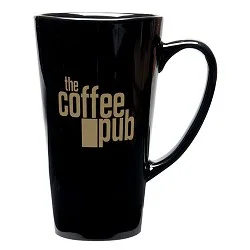 16 Oz. Tall Black Java Latte Ceramic Mug view 2