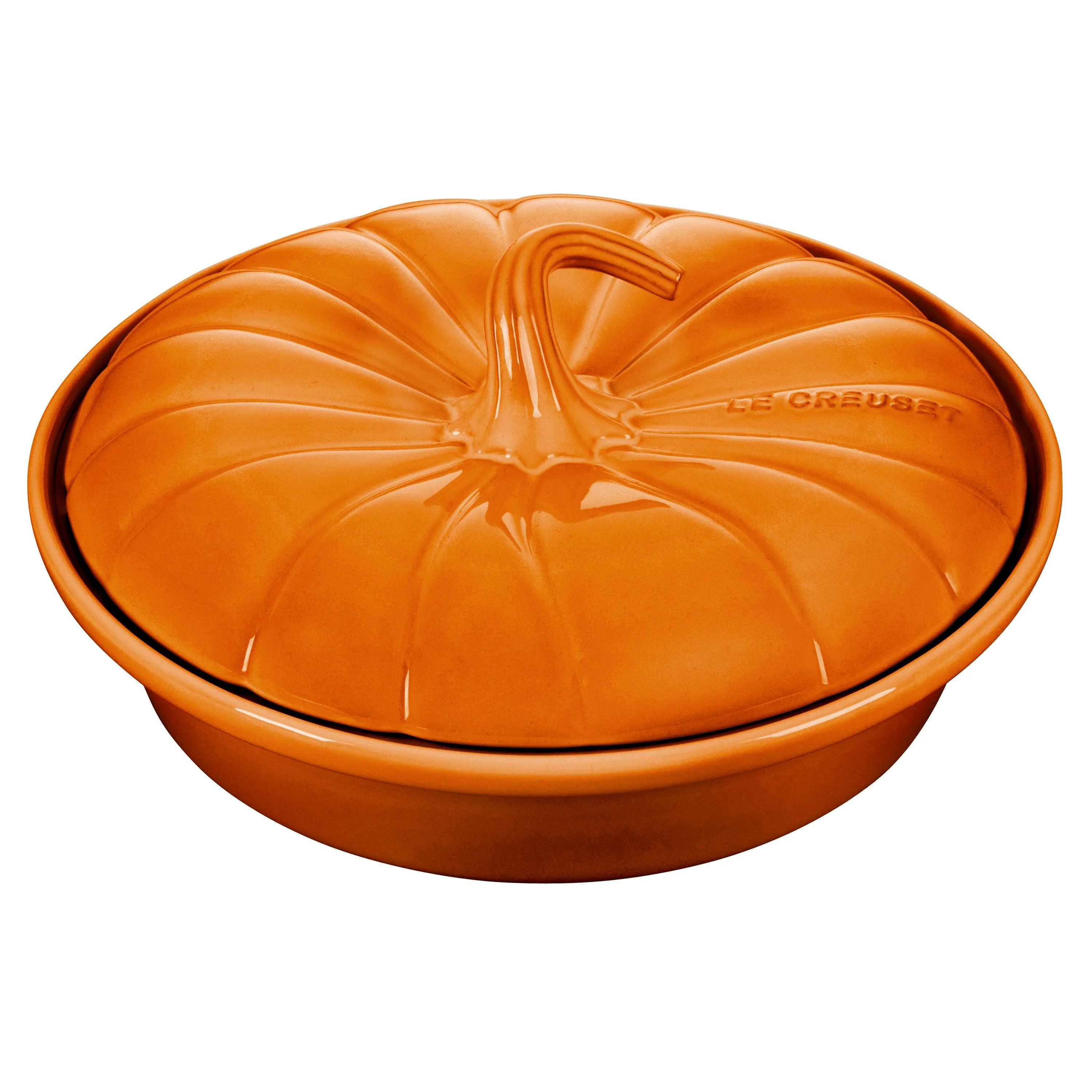 Le Creuset 9" Stoneware Pumpkin Baker W/ Lid Persimmon