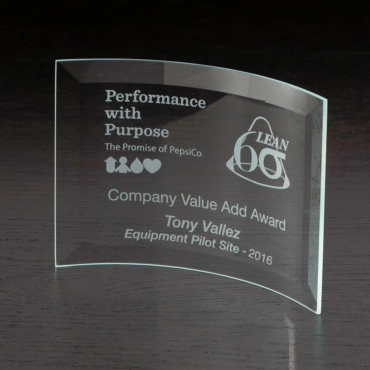 Crescent Medium Glass Award