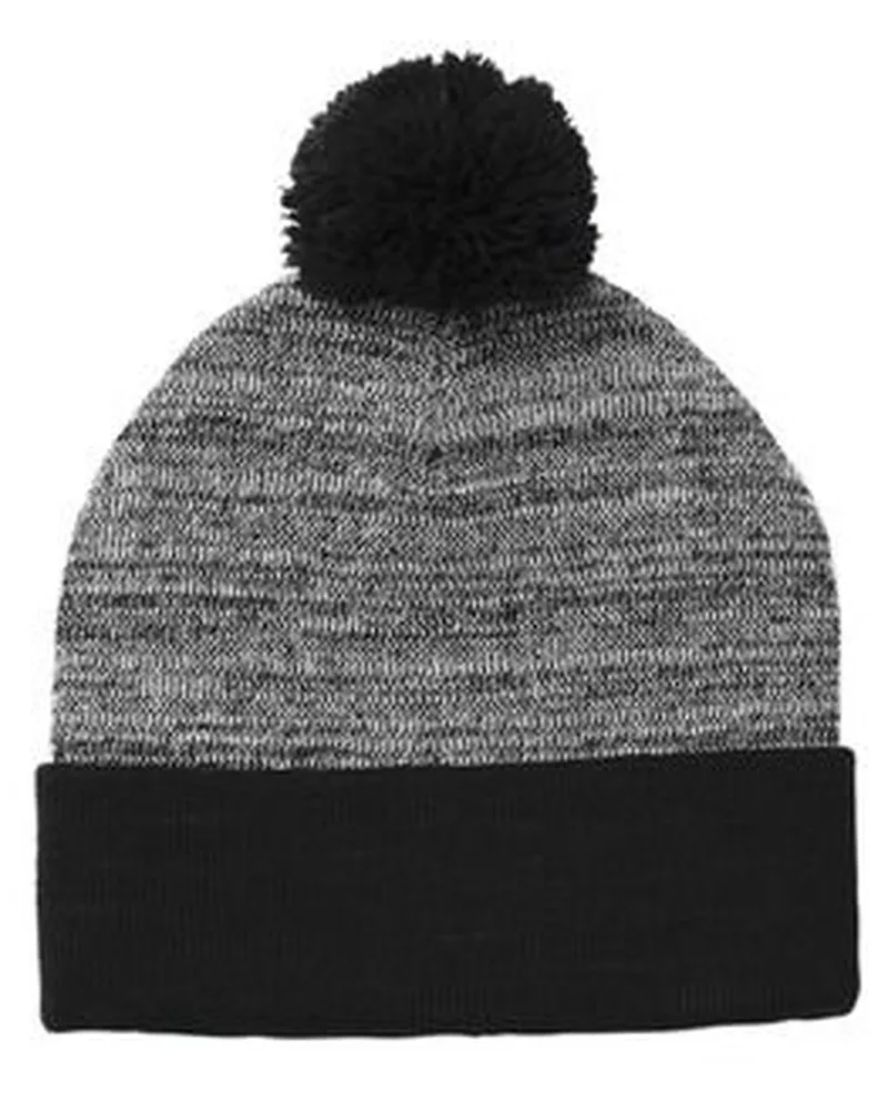 Sport-Tek ® Heather Pom Pom Beanie