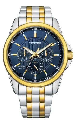 Citizen® Men's Quartz Stainless Steel Bracelet Watch w/Blue Dial