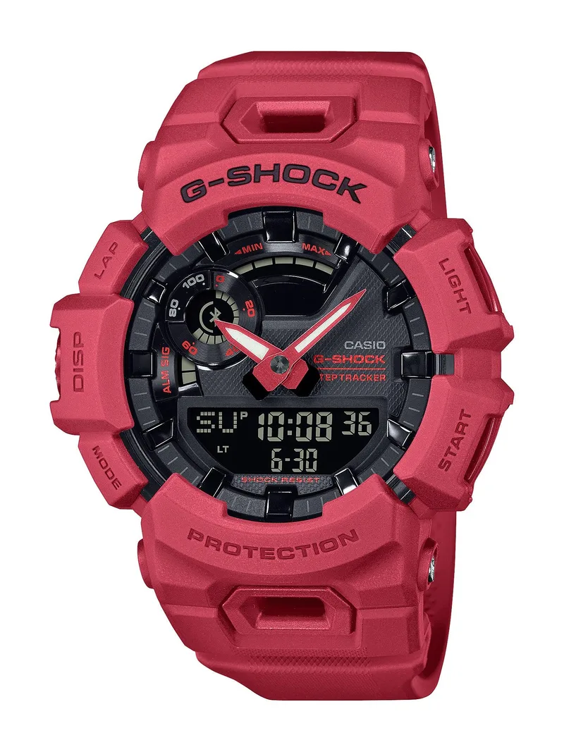 G-Shock Mens Burning Red Resin Watch Black Dial