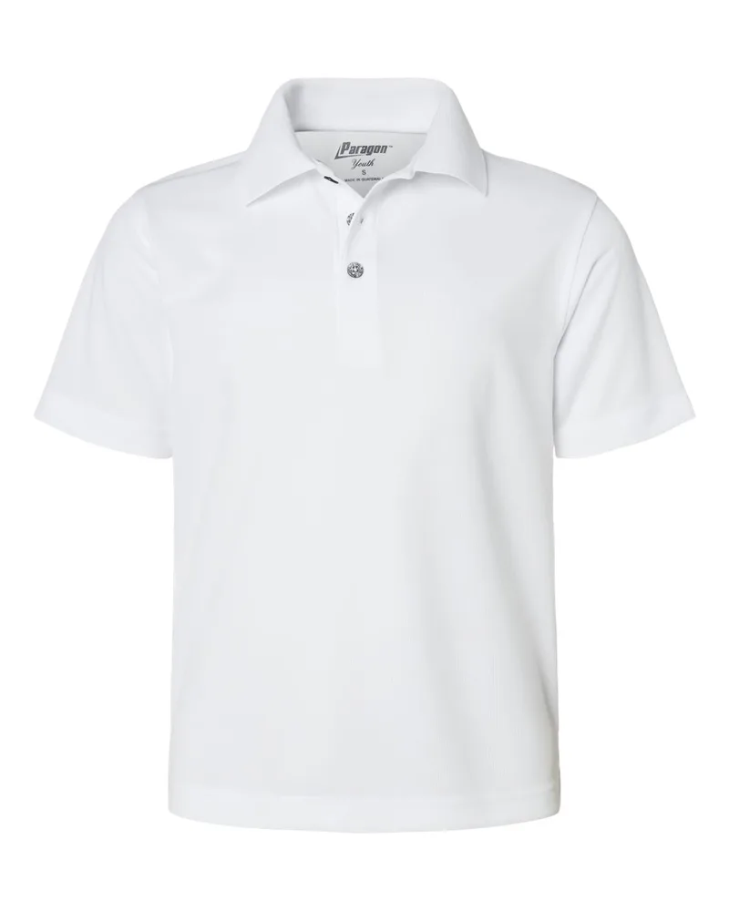 Paragon® Youth Saratoga Performance Mini Mesh Polo Shirt view 3