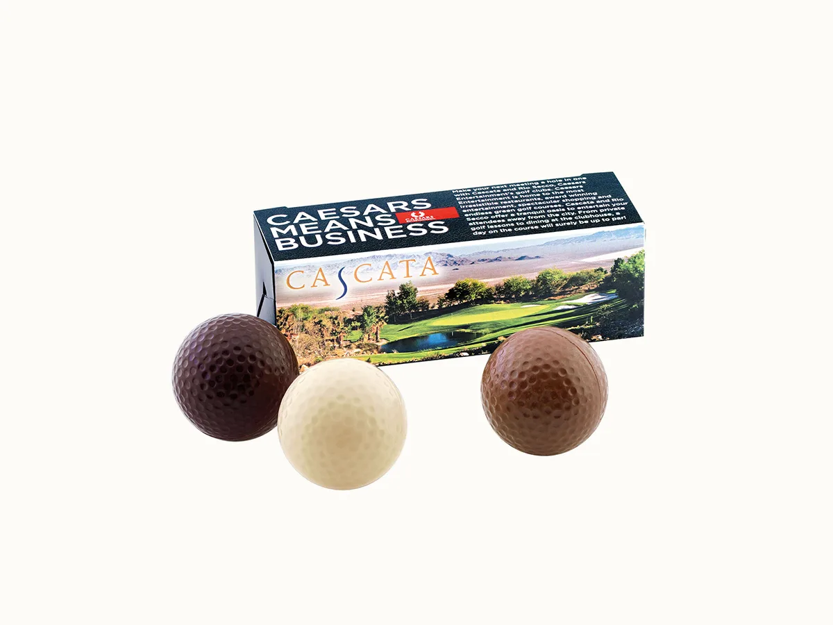 3-Piece Chocolate Golf Ball Gift Box view 2