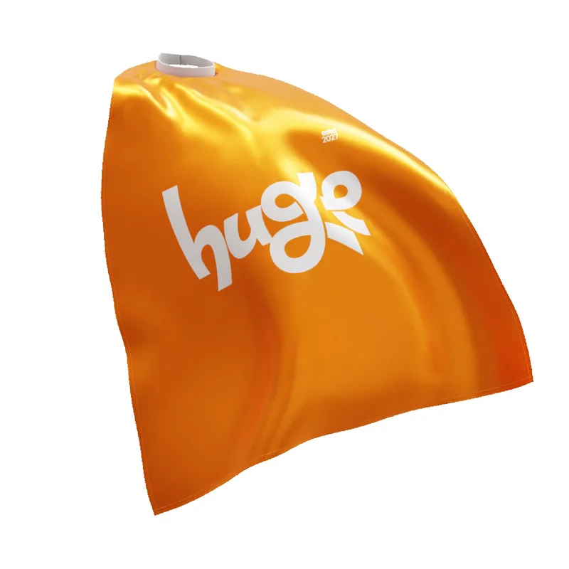 Satin Super Hero Cape-Spot Color view 2