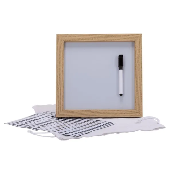 Magnetic Letter White Board with Wood Frame view 3
