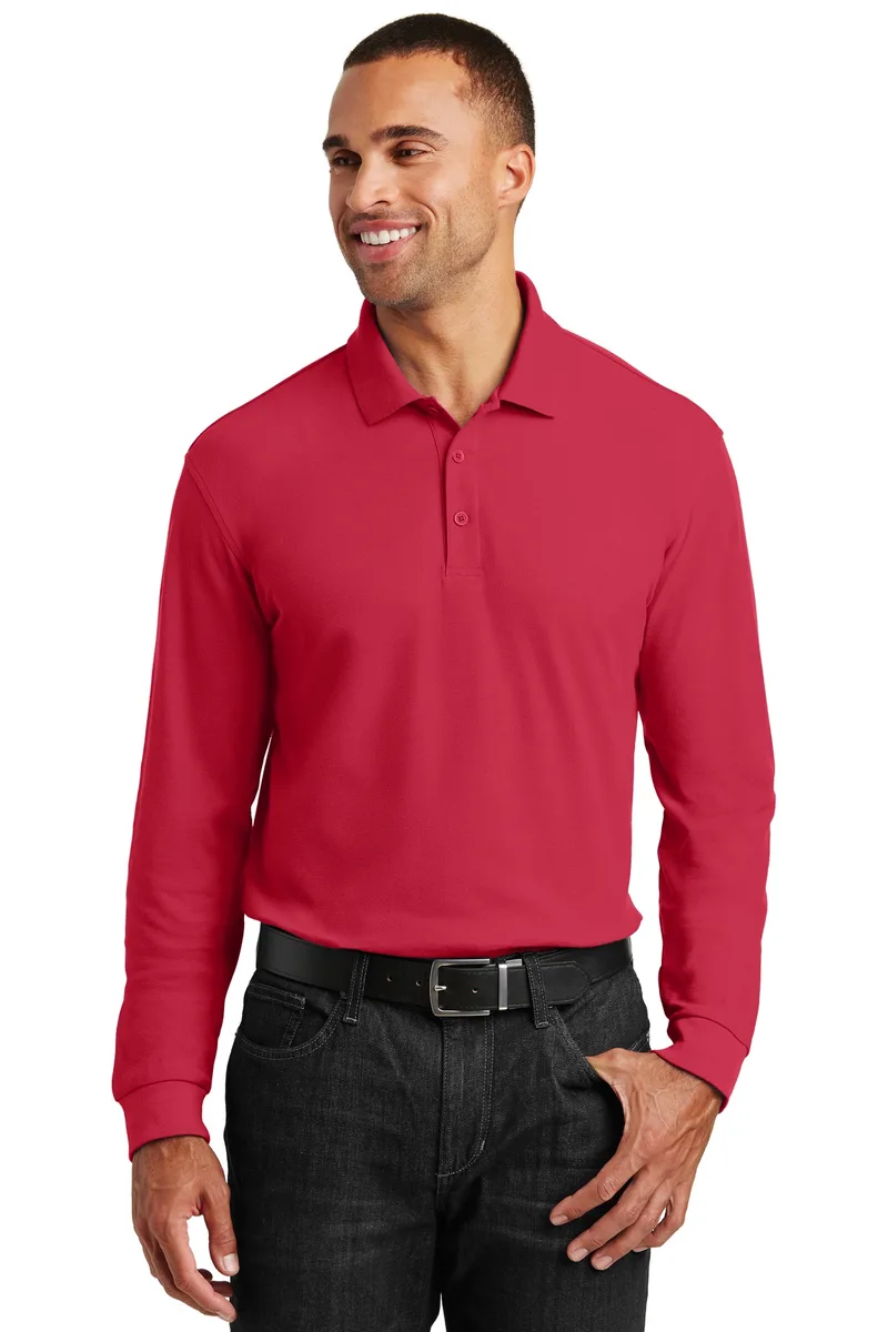 Port Authority® Long Sleeve Core Classic Pique Polo. view 4