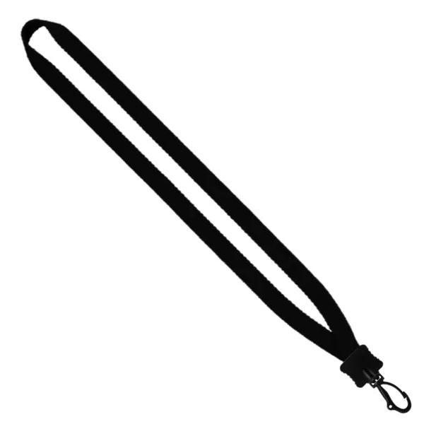 1/2" Smooth Nylon Lanyard with Plastic Clamshell & Swivel Snap Hook view 2