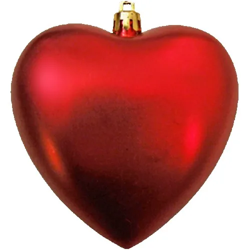 4" Satin Finish Heart Shaped Shatterproof Ornament view 2