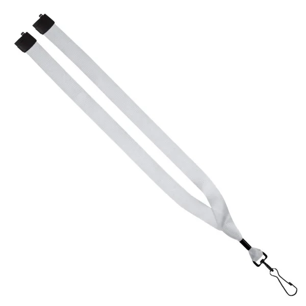 3/4" Dye-Sublimated Lanyard with Metal Crimp and Metal Swivel Snap Hook view 2