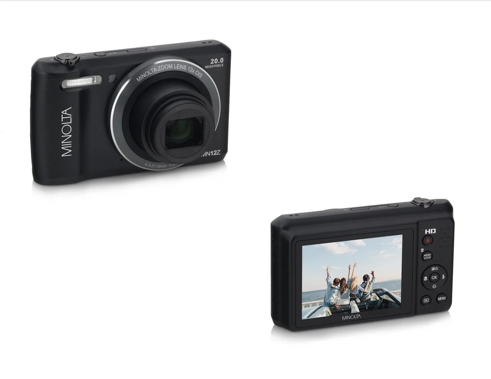 Minolta® Black 20Mp HD Digital Camera w/12x Zoom