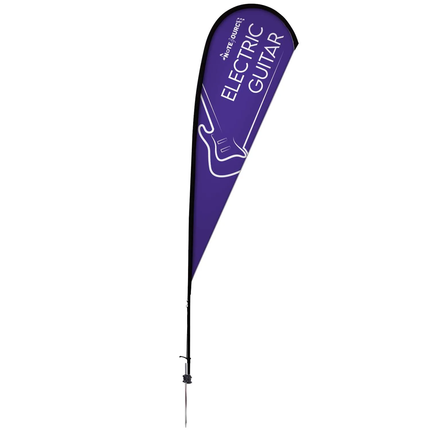 11.5' Elite Teardrop Nylon Sail Sign Flag, 1-Sided, Spike