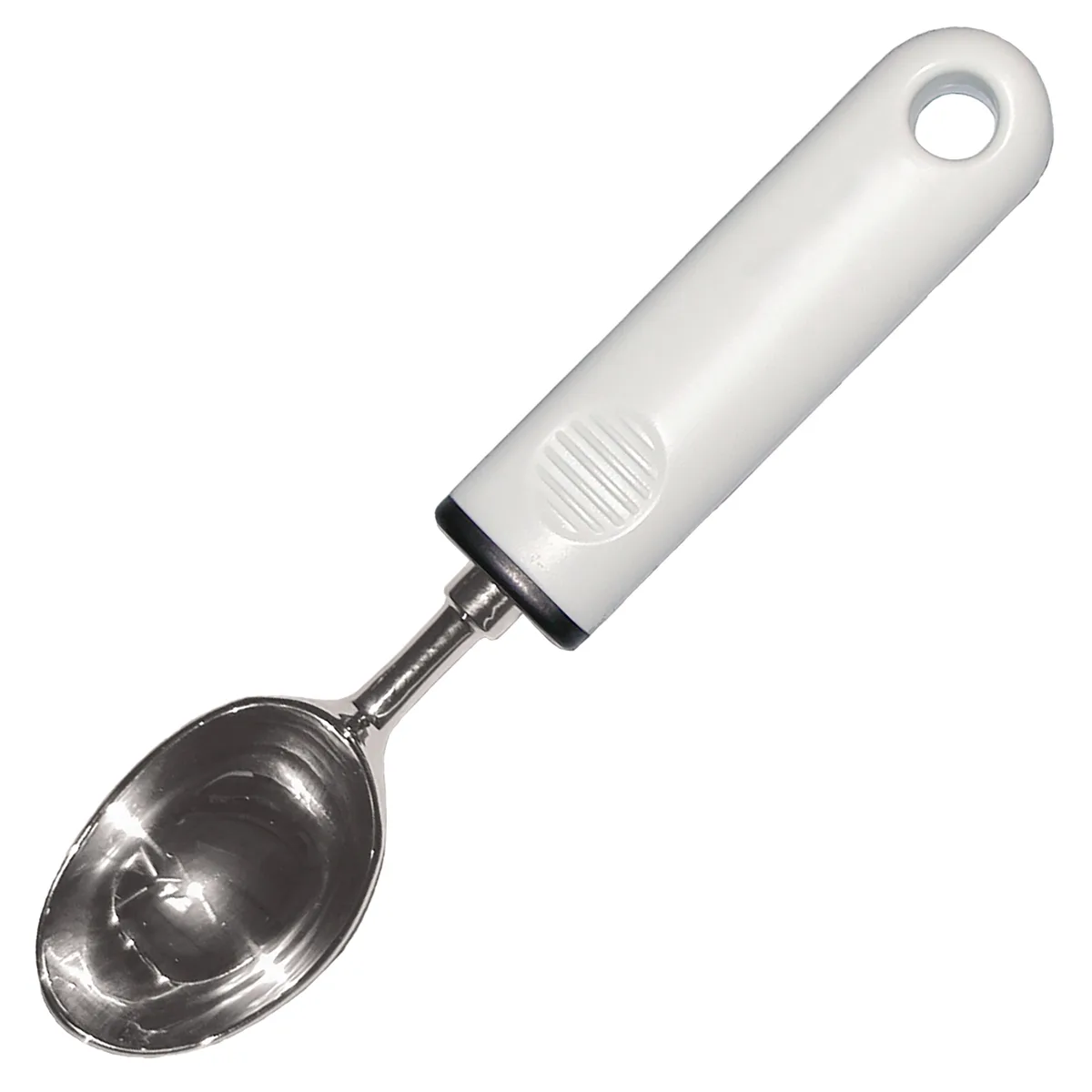 White Handle Ice Cream Scoop view 2