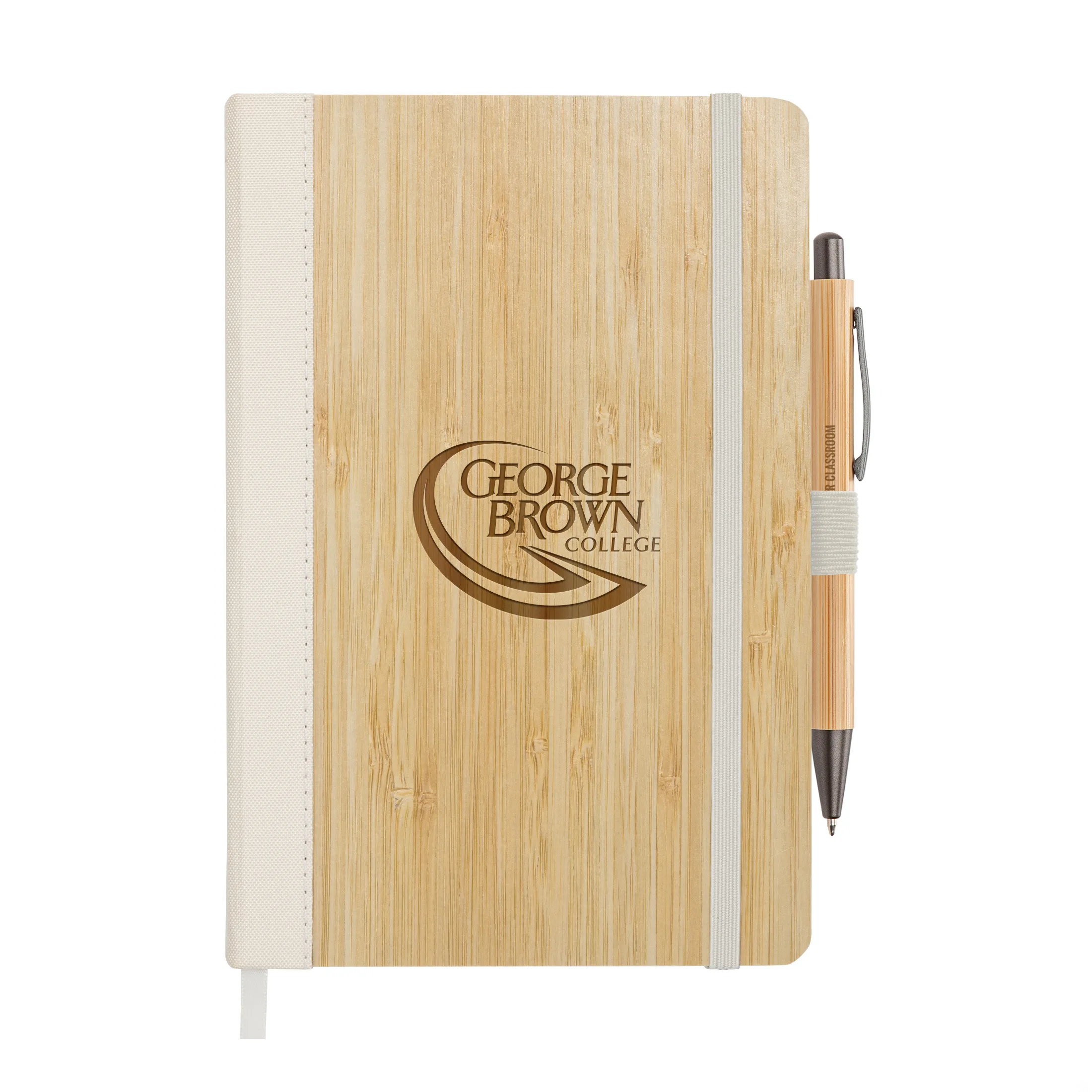 Notebook & Clicker Pen, Natural / Gun Metal