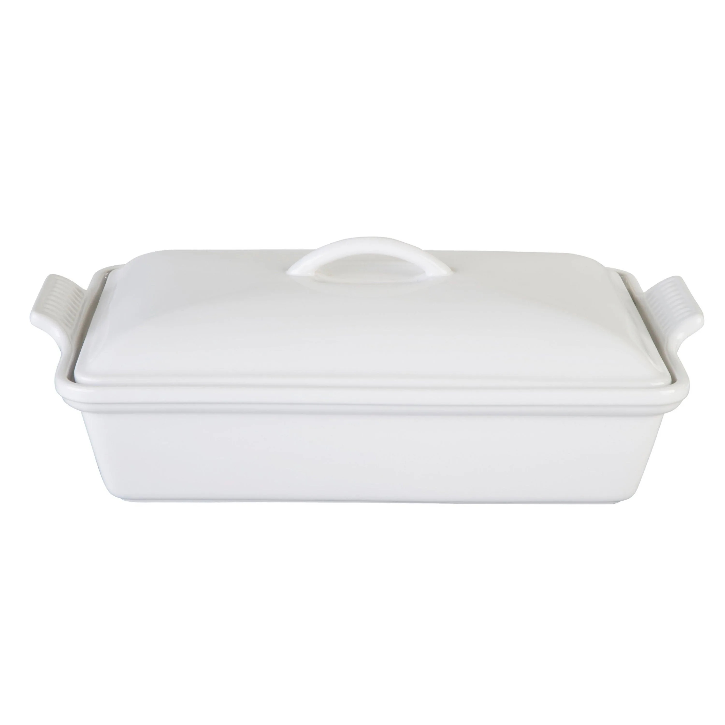Le Creuset 4Qt Heritage Stoneware Covered Rectangular Casserole - White