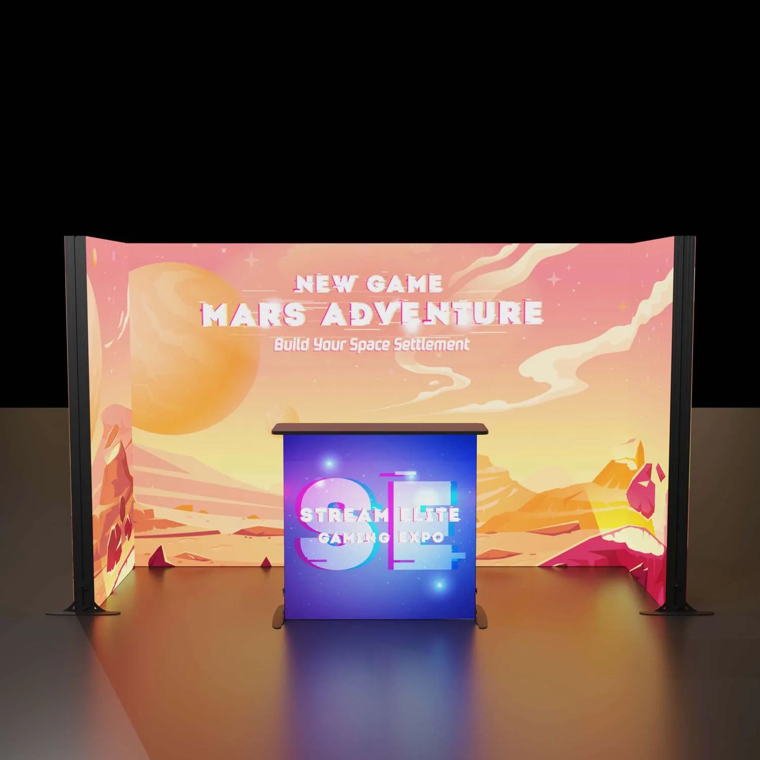 6.5'H Astra Plus Modular Booth Kit 1 view 2