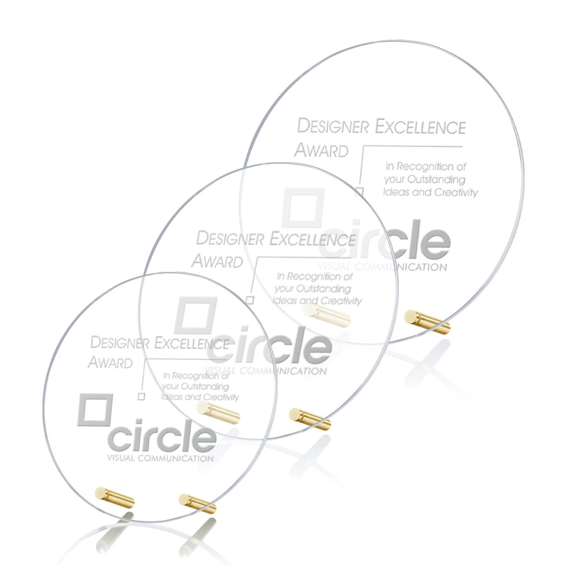 Deep Etch, Gold, Circle