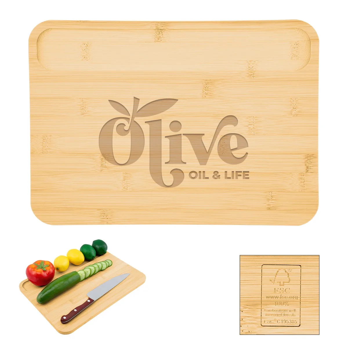 Pro Prep Bamboo Cutting Board view 2