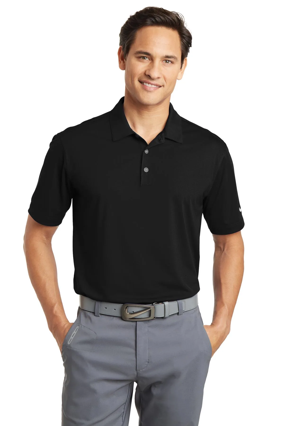 Nike Dri-FIT Vertical Mesh Polo. view 2