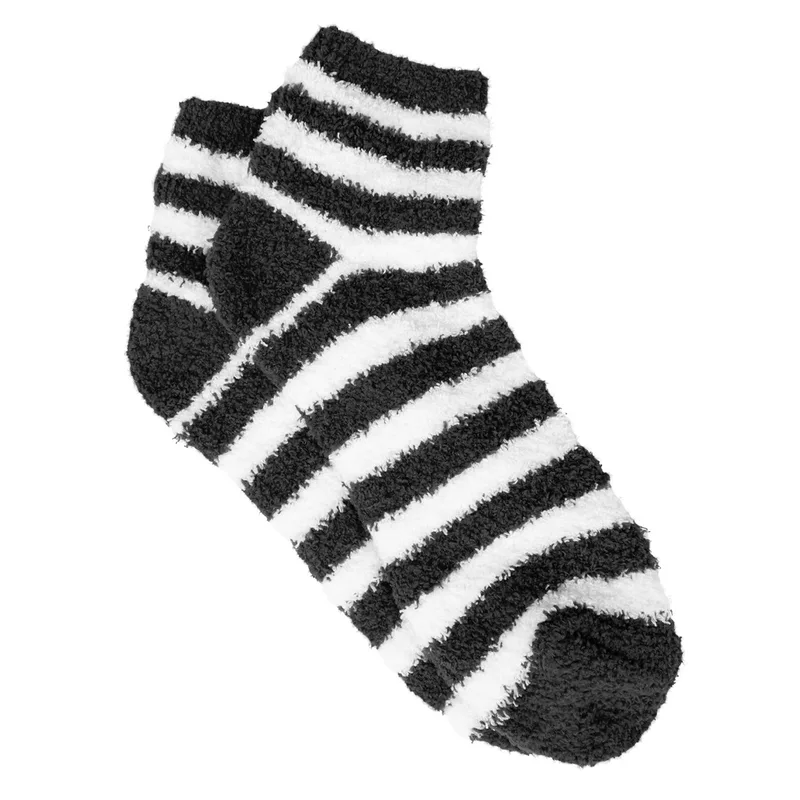 Fuzzy Stripe Socks view 3
