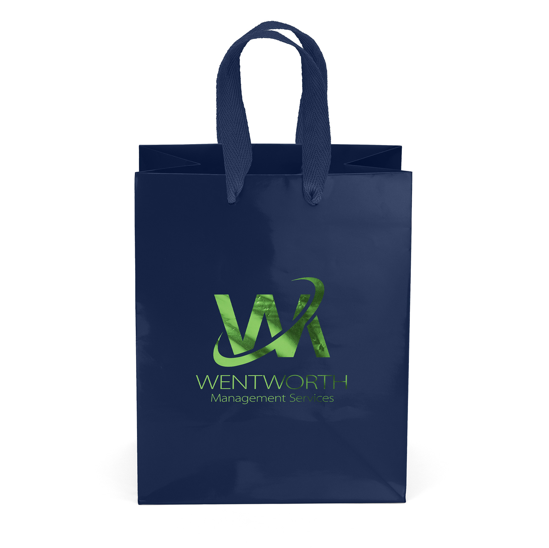 Crystal™ - Gloss Eurotote - Foil Print (7 3/4" x 4 3/4" x 9 3/4")