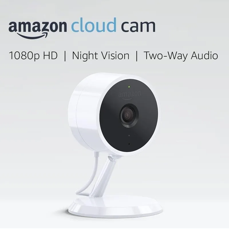 Amazon Cloud Cam Indoor Security Camera Works w/Alexa - (White)
