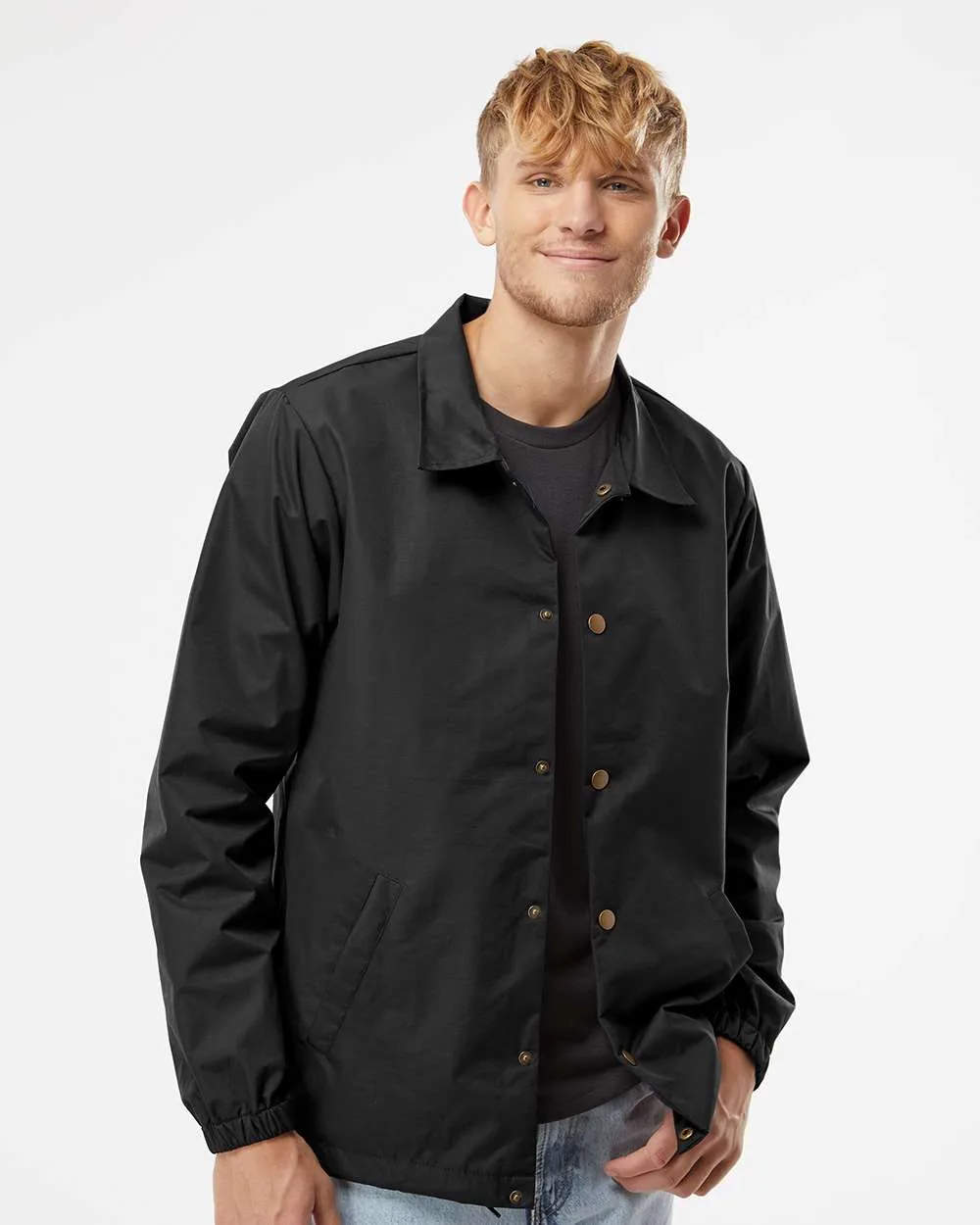 Independent Trading Co.® Men's Water-Resistant Windbreaker Coach's Jacket