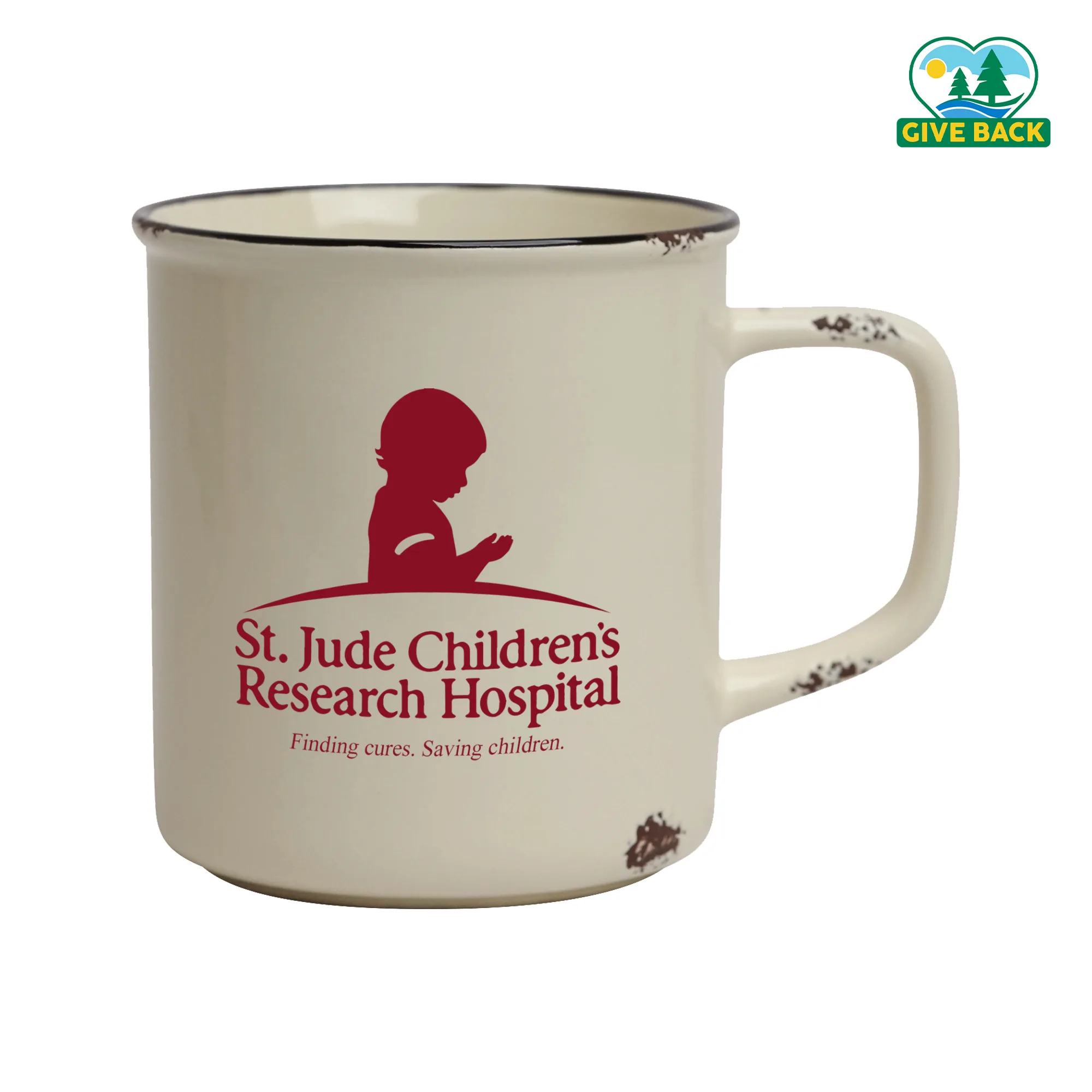 Distressed Stoneware 17oz Camp Mug view 3