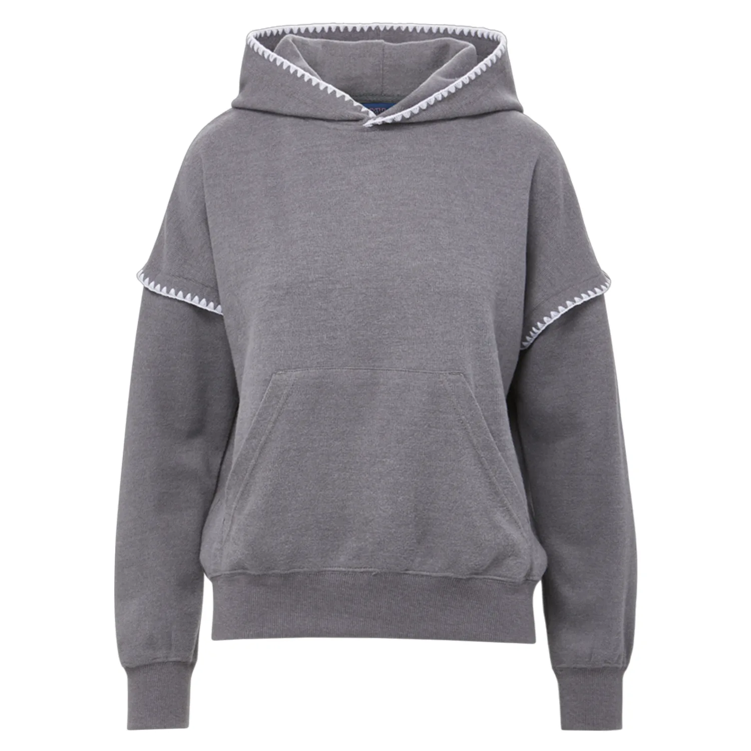 Mood & Vibe™ Teegan Crafty Cotton-Poly Boxy Hoodie view 3