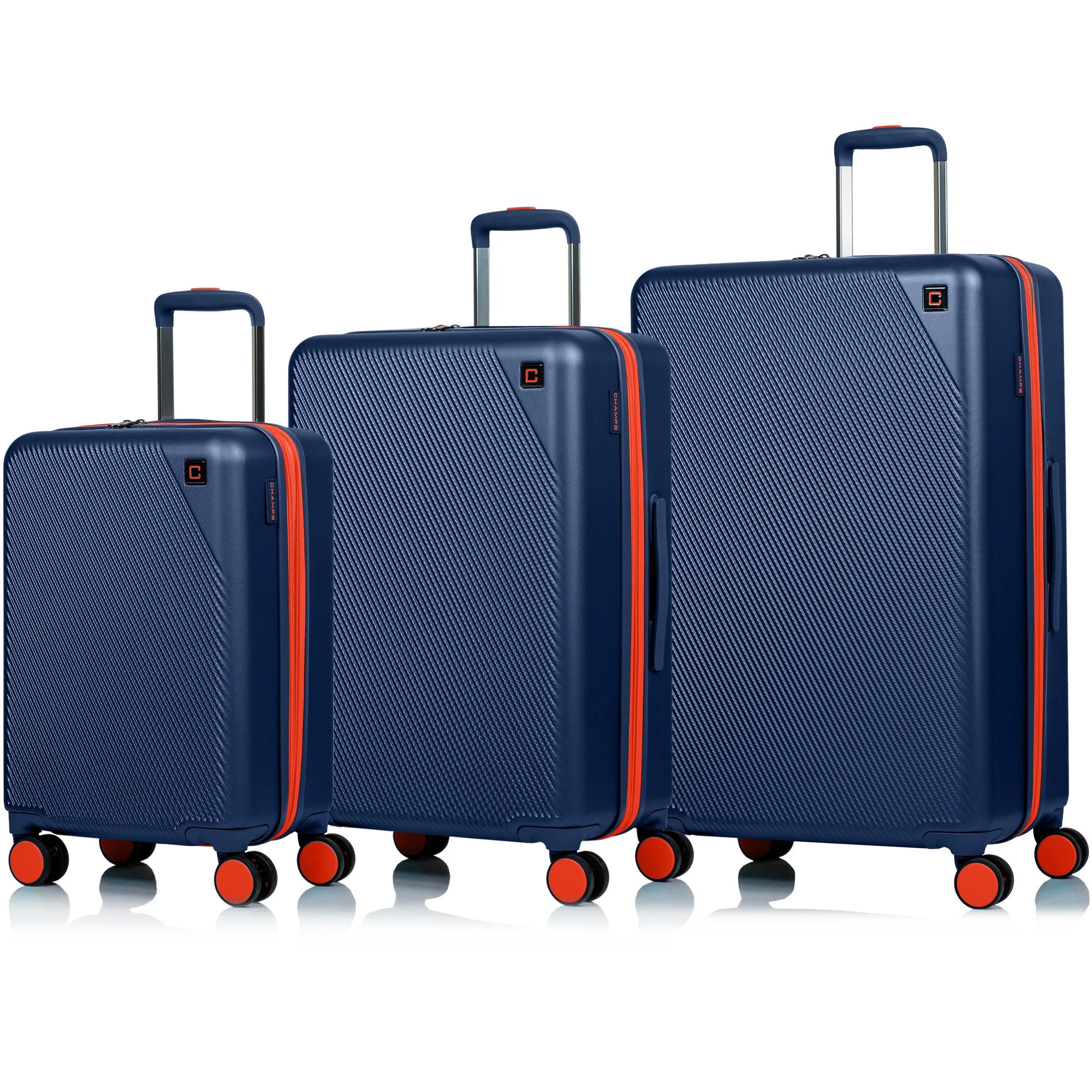 Champs Luggage Fresh Luggage 3 Piece Set Size 30" X 18" - Navy Blue