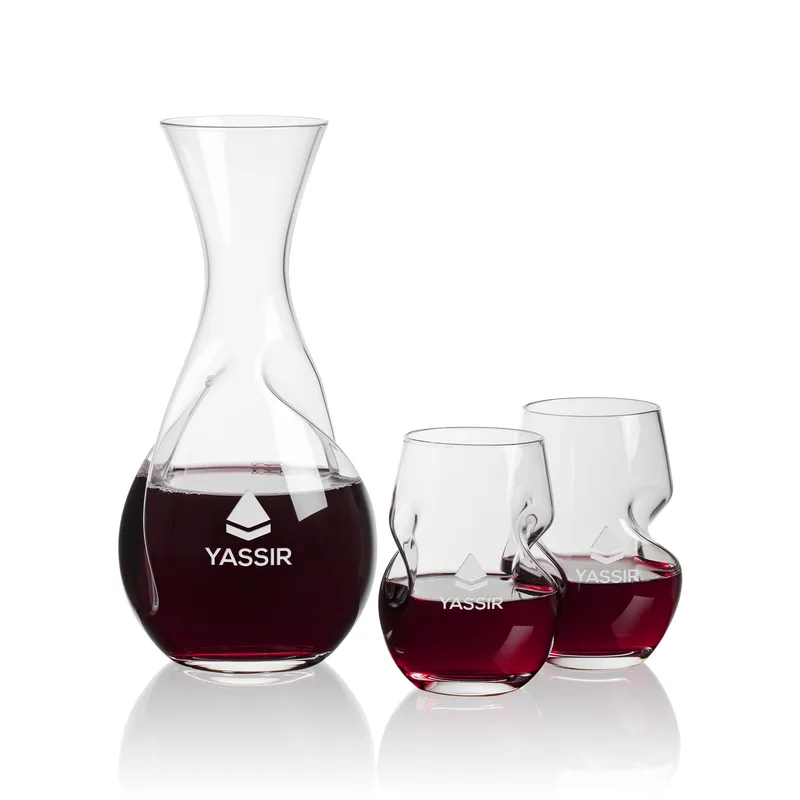 Carafe Stemless Set, Tallandale Wine Set, Carafe & 2 Stemless